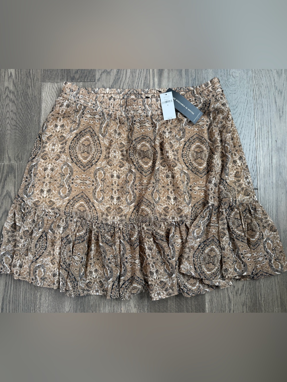 Banana Republic Brown Paisley Tiered Skirt